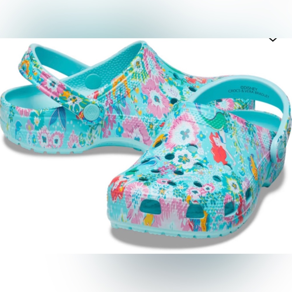 ⭐️✨ NWT Vera Bradley Disney The Little Mermaid Clog Crocs Womens size 7 ⭐️✨